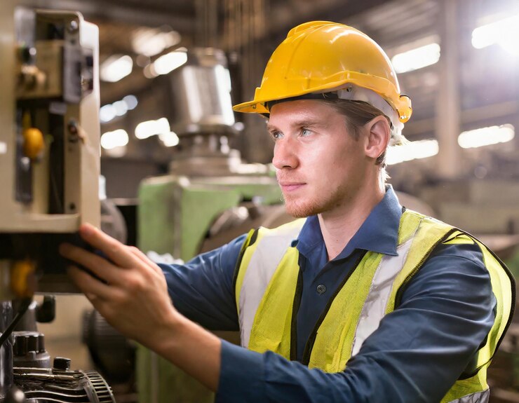 hombre-industrial-ingeniero-usar-uniforme-trabajando-comprobando-sistema-maquina-fabrica-industria-pesada-w_820340-39803